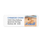 SAND N' ZEE Rode Chow adresetiketten Etiket (Voorkant)