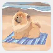 SAND N'SEA Chow Chow chien autocollants (Devant)