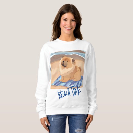 SAND N'SEA Chow Chow chien sweatshirt (Devant entier)