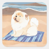 SAND N'SEA Cream Chow Chien stickers (Devant)