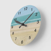 Sand Ocean Sky Waves Beach Wall klok (Hoek)