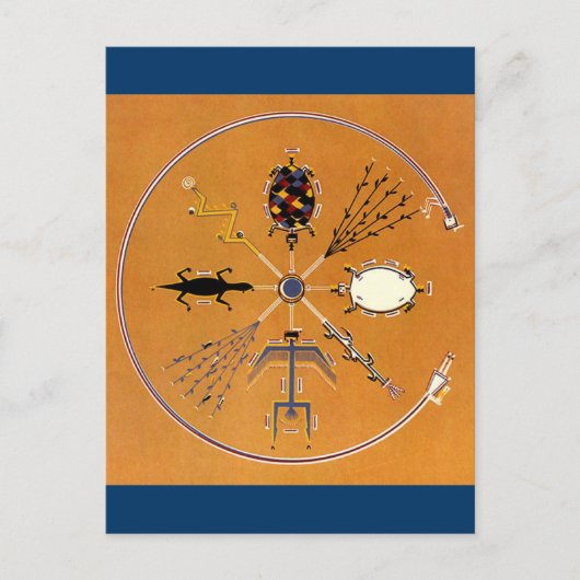 Sand Painting Native American Tribal Briefkaart (Voorkant)