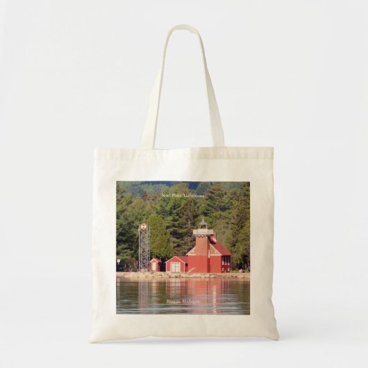 Sand Point Lighthouse Baraga canvas tas (Voorkant)