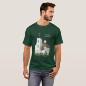 Sand Point Lighthouse Escanaba shirt donker (Voorkant volledig)