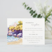 Sand Rock Beach Seascape Weddenschap Informatiekaartje (Staand voorkant)