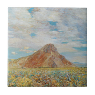 Sand Springs Butte door Childe Hassam, Vintage Kun Tegeltje