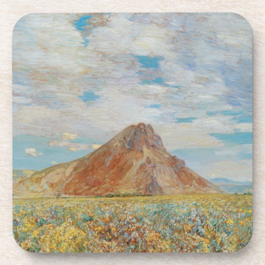 Sand Springs Butte van Childe Hassam, kunst Bier Onderzetter (Voorkant)
