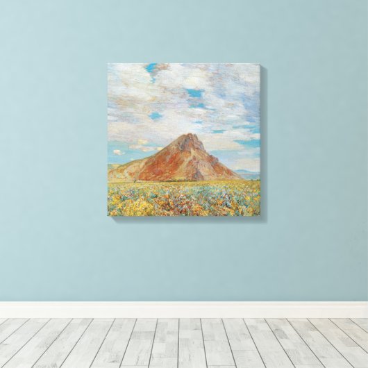 Sand Springs Butte van Childe Hassam,  kunst Canvas Afdruk (Insitu (Houten vloer))