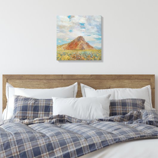 Sand Springs Butte van Childe Hassam,  kunst Canvas Afdruk (Insitu (Slaapkamer))