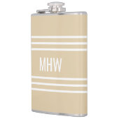 Sand Stripes aangepaste monogram-kolf Heupfles (Links)