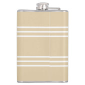 Sand Stripes aangepaste monogram-kolf Heupfles (Achterkant)