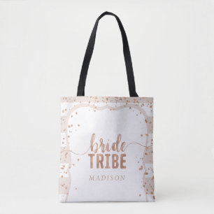 Sand Stripes & Roos Gold Confetti Bride Tribe Draagtas