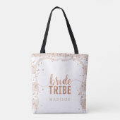 Sand Stripes & Roos Gold Confetti Bride Tribe Draagtas (Achterkant)
