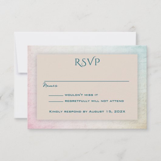 Sand Tan Simple Attendance RSVP (Voorkant)