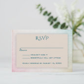 Sand Tan Simple Attendance RSVP (Staand voorkant)