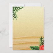 Sand Tropical Luau Birthday Invitation Kaart (Achterkant)
