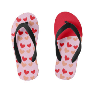 sandalen rode roze mini harten kinder teenslippers