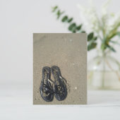Sandalen van het strand briefkaart (Staand voorkant)