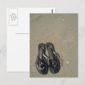 Sandalen van het strand briefkaart (Voorkant / Achterkant)