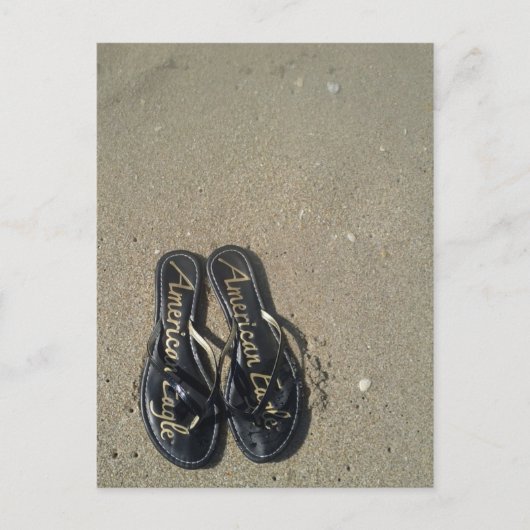 Sandalen van het strand briefkaart (Voorkant)