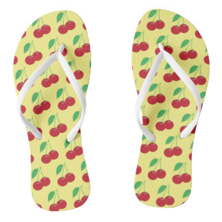 Sandales à tongs à papier cerise - Jaune