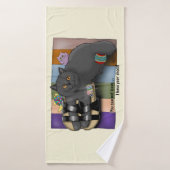 Sandales de chats à air court britanniques drôle m (Serviette de bain)