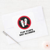 sandales non autorisé autocollant de signalisation (Enveloppe)