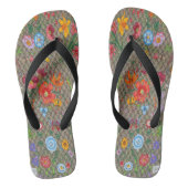 sandals with an innovative floral design teenslippers (Voetbed)