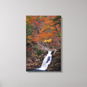 Sandankyo waterval in de herfst canvas afdruk