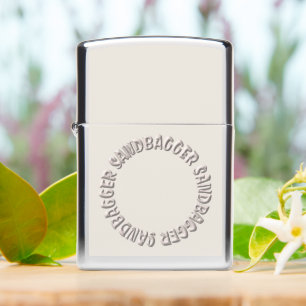 Sandbagger cirkel witte zanden chroom Zippo aanste