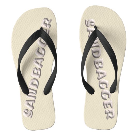 Sandbagger crème brede teenslippers (Voetbed)