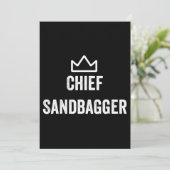 Sandbagger Golf Meme Bjj Chess Sandbag Feestdagenkaart (Staand voorkant)