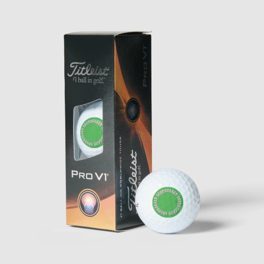 Sandbagger groen Titleist Pro V1 golfballen 3 pk (Verpakking)