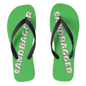 Sandbagger groene brede teenslippers (Voetbed)