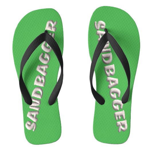 Sandbagger groene brede teenslippers (Voetbed)