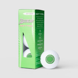 Sandbagger groene Srixon Soft Feel golfballen 3 st
