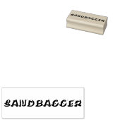 Sandbagger rectangle petit tampon en caoutchouc (Tamponné)