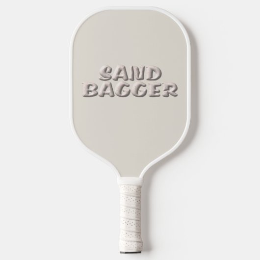 Sandbagger wit zand wit pickleball peddel paddle (Voorkant)