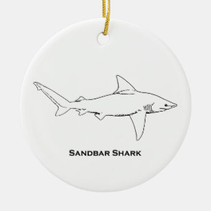Sandbar Shark Keramisch Ornament