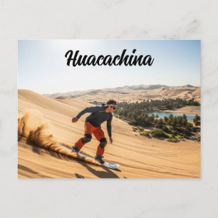 Sandboarden in Huacachina Peru Reizen Briefkaart