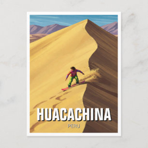 Sandboarden in Huacachina Peru Reizen Briefkaart