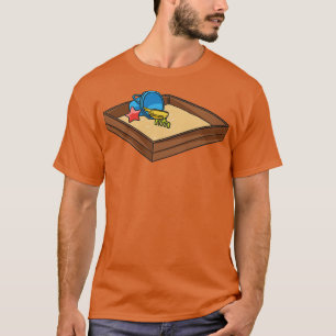 Sandbox en speelgoed zandbak t-shirt