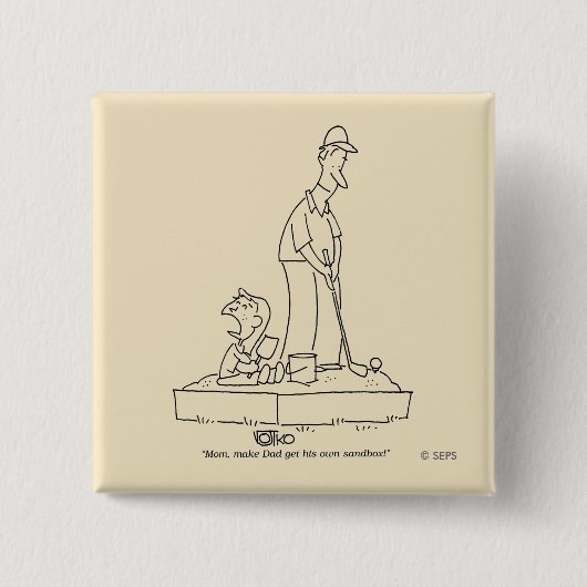 Sandbox Vierkante Button 5,1 Cm (Voorkant)