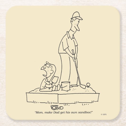 Sandbox Vierkante Kartonnen Onderzetter (Voorkant)