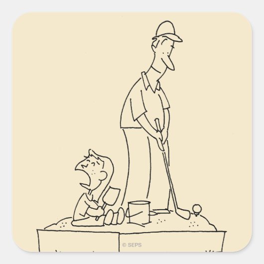 Sandbox Vierkante Sticker (Voorkant)