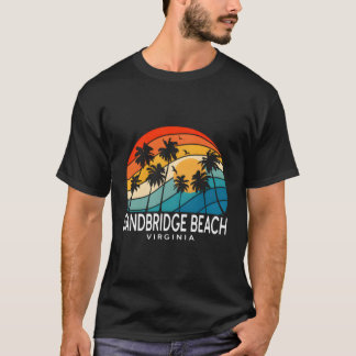 Sandbridge Beach Virginia Palm Tree Tropical Beach T-shirt