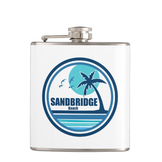 Sandbridge Beach Virginia Palmbomen Heupfles (Voorkant)