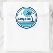 Sandbridge Beach Virginia Palmbomen Ronde Sticker (Tas)