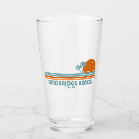 Sandbridge Beach Virginia Sun Palm Trees Glas (Voorkant)