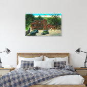 Sandburg's Summit Hotel op Ridge Route Canvas Afdruk (Insitu (Slaapkamer))